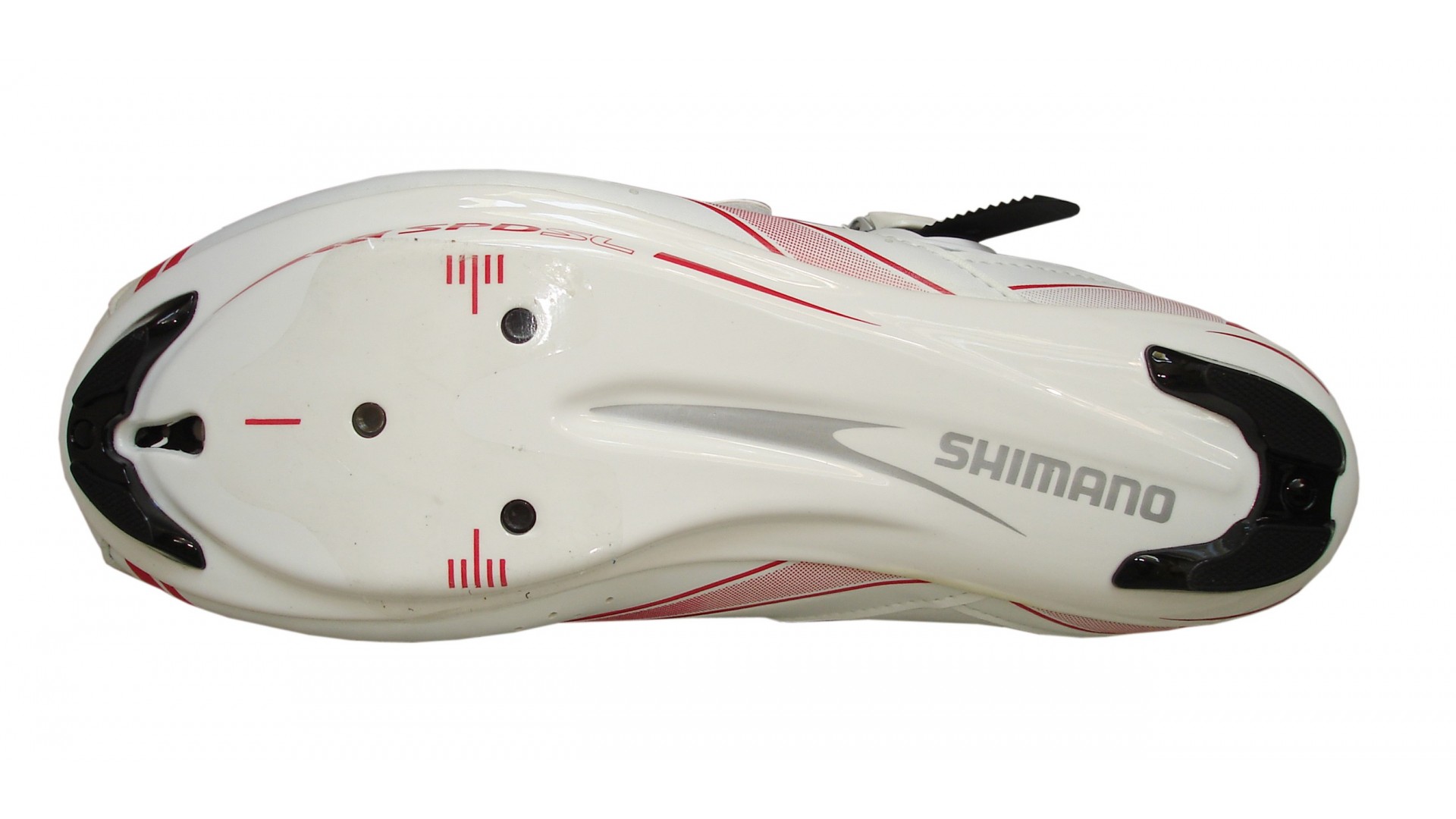 Велотуфли Shimano SH-R106 красно-белые шоссе