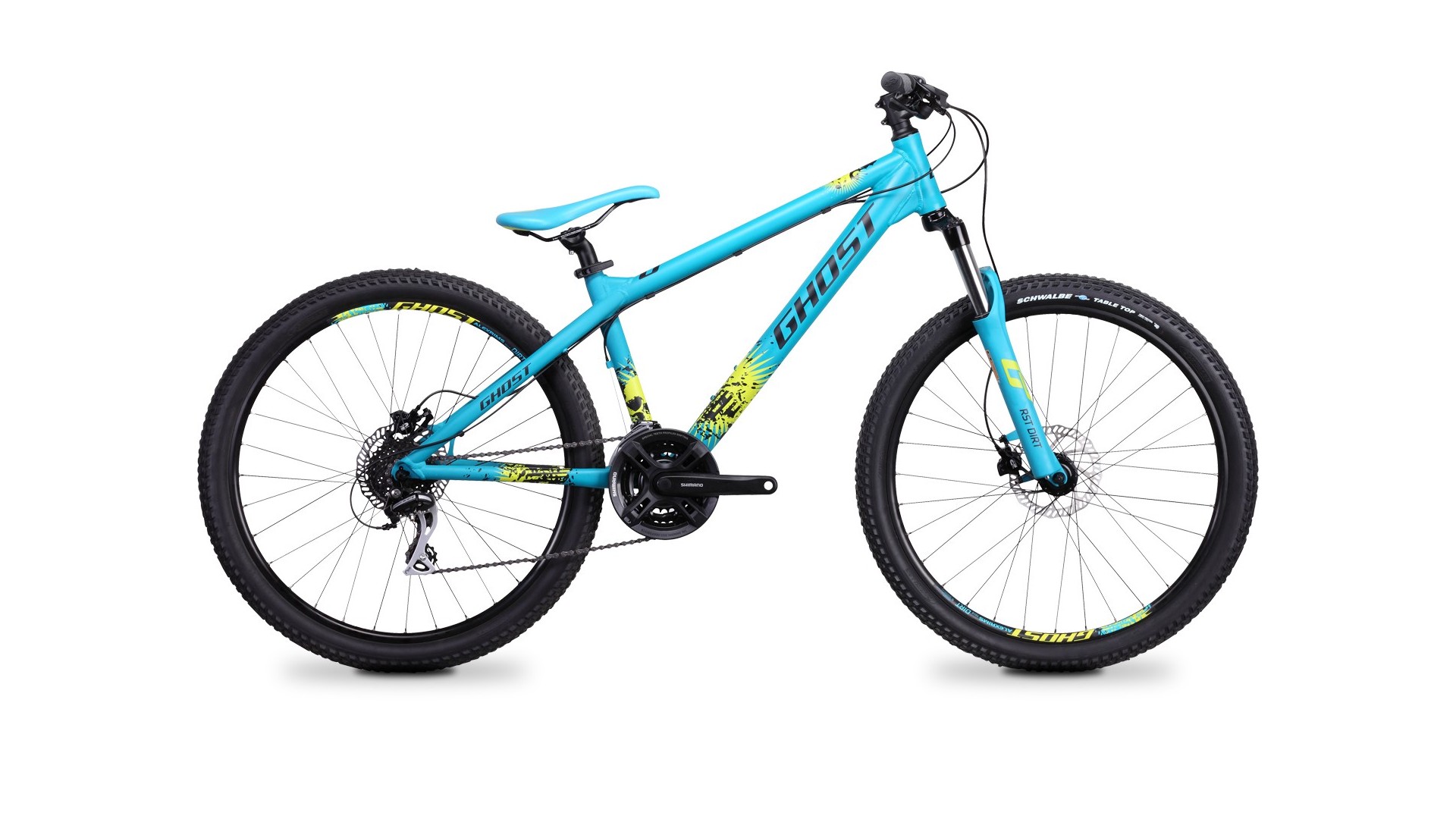 Велосипед GHOST 4-x Comp blue/black/lime green год 2014