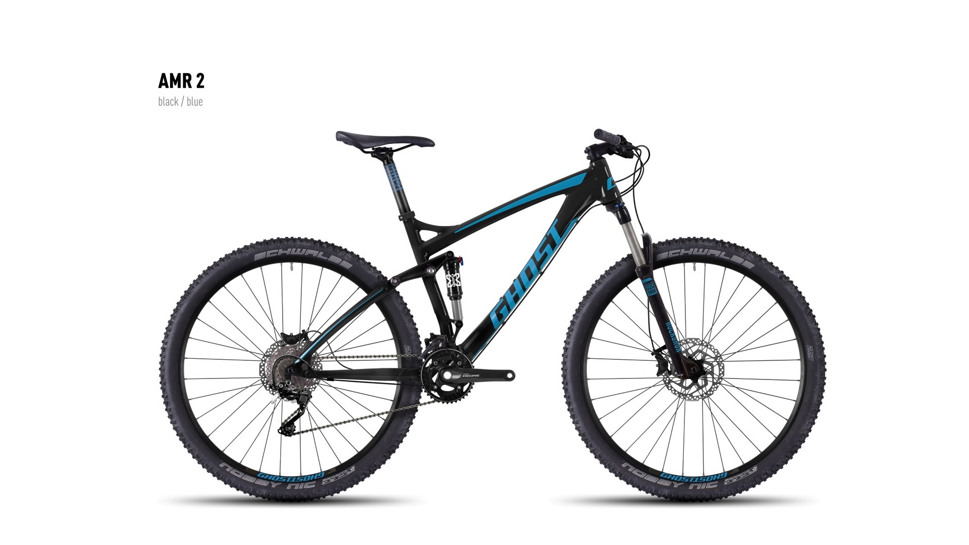 Велосипед GHOST AMR 2 black/blue год 2016
