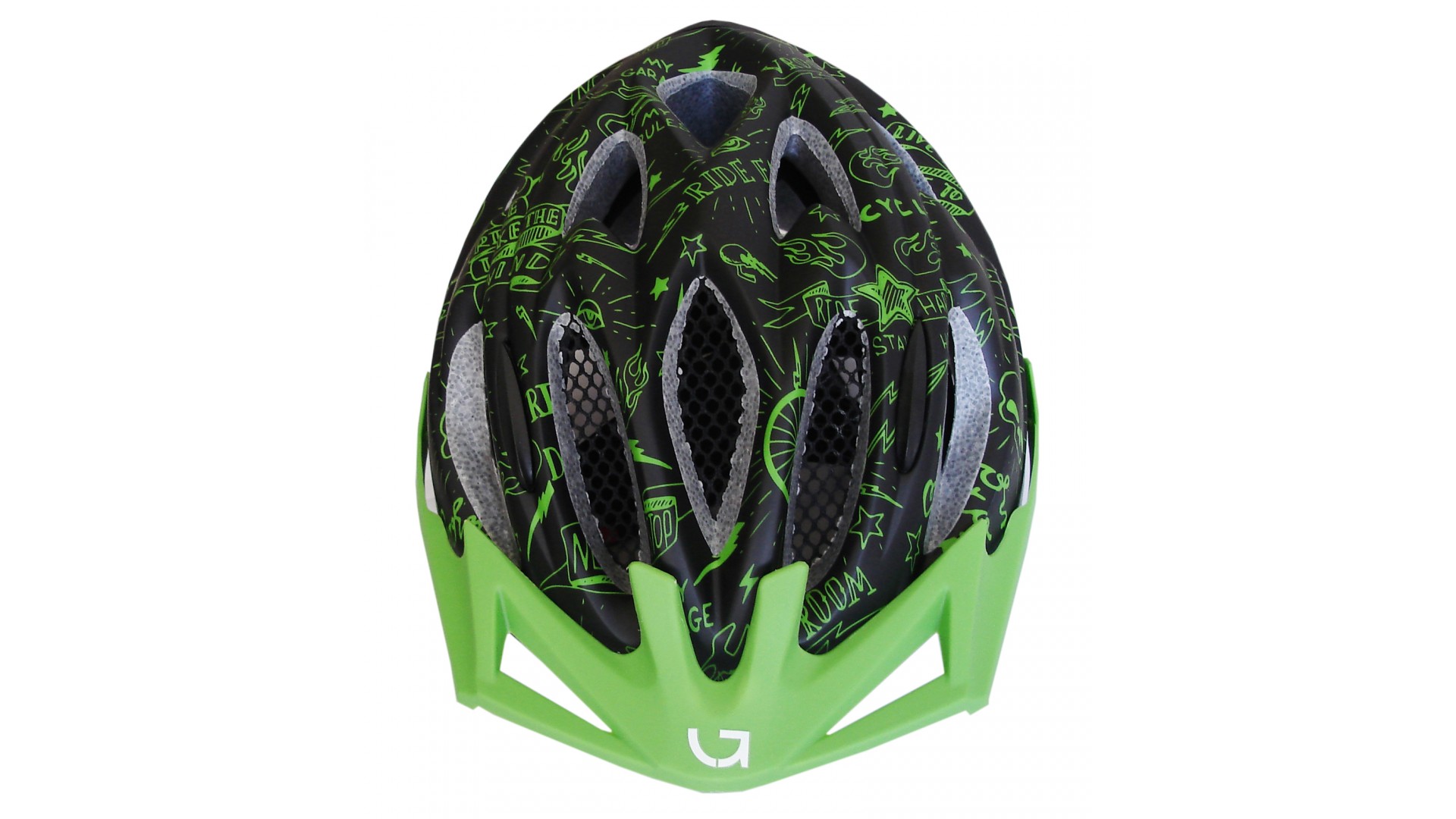 Велошлем детский Green Cycle Fast Five черно-зеленый