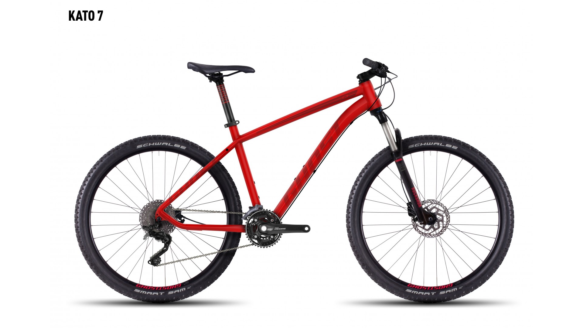 Велосипед GHOST Kato 7 red/darkred/black год 2016
