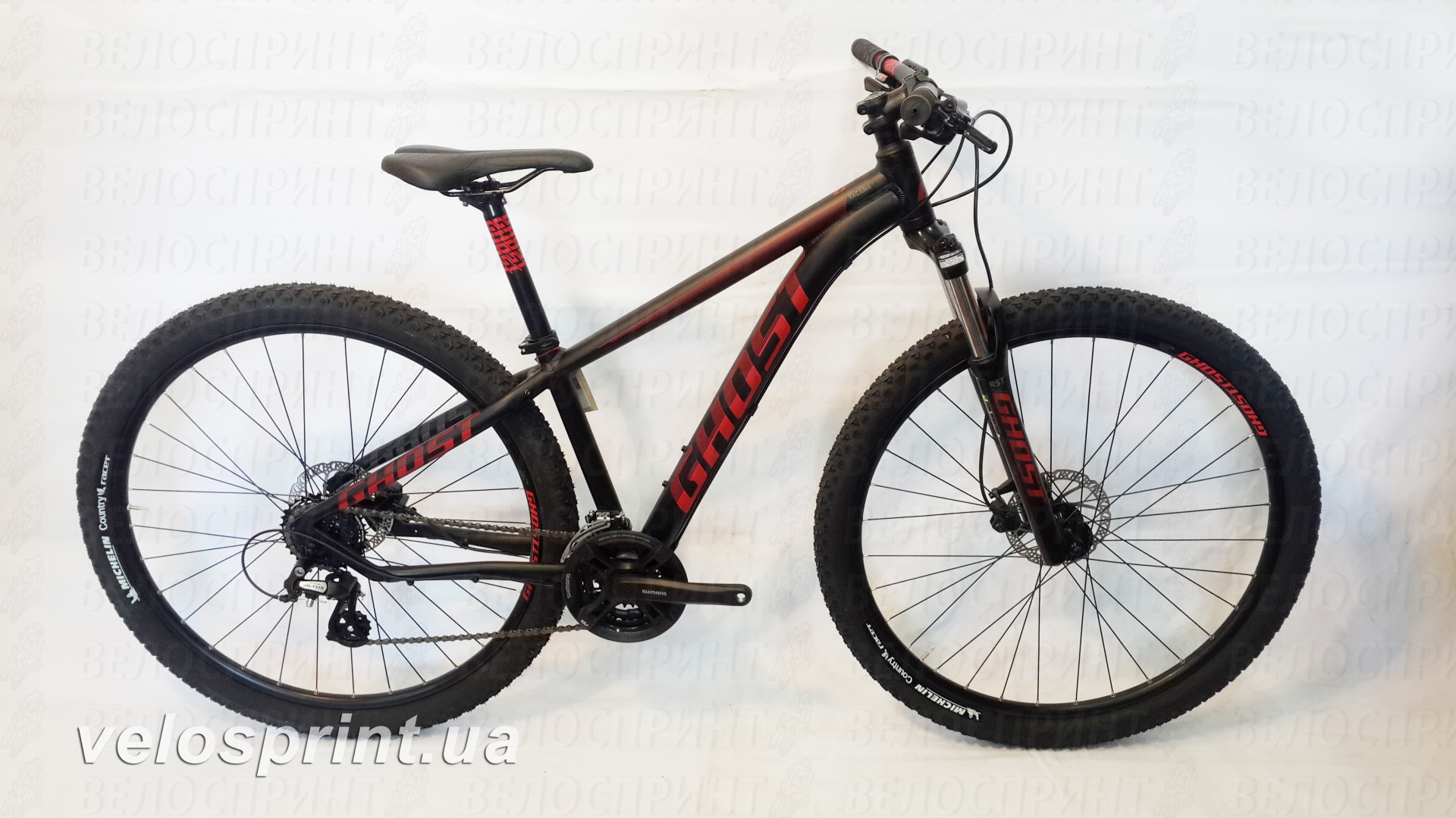 Велосипед GHOST Tacana 1 black/red/grey общий вид год 2016