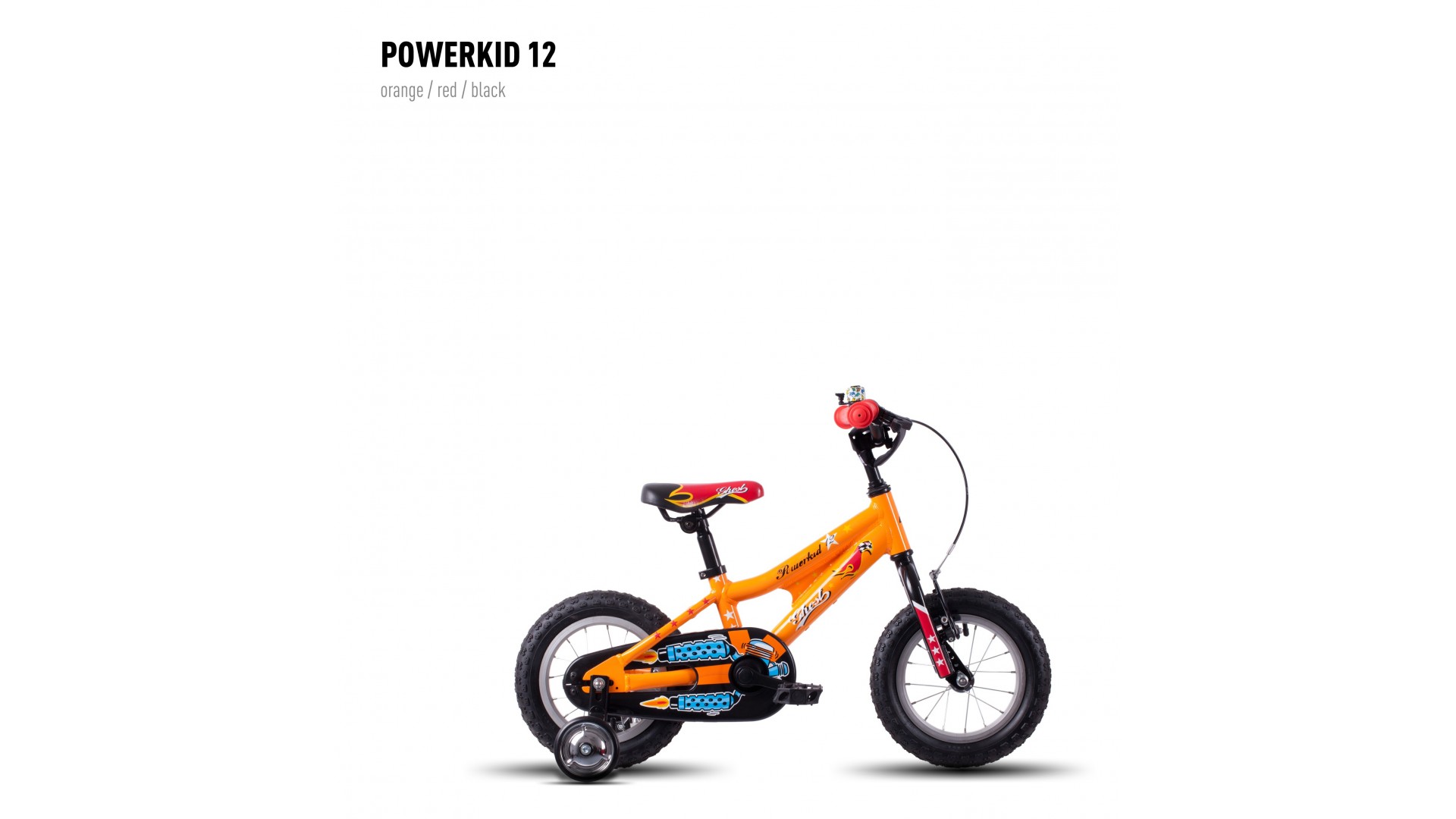 Велосипед GHOST Powerkiddy 12 orange/red/black год 2016
