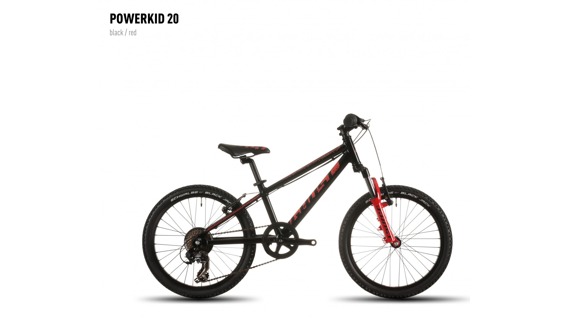 Велосипед GHOST Powerkid 20 black/red год 2016