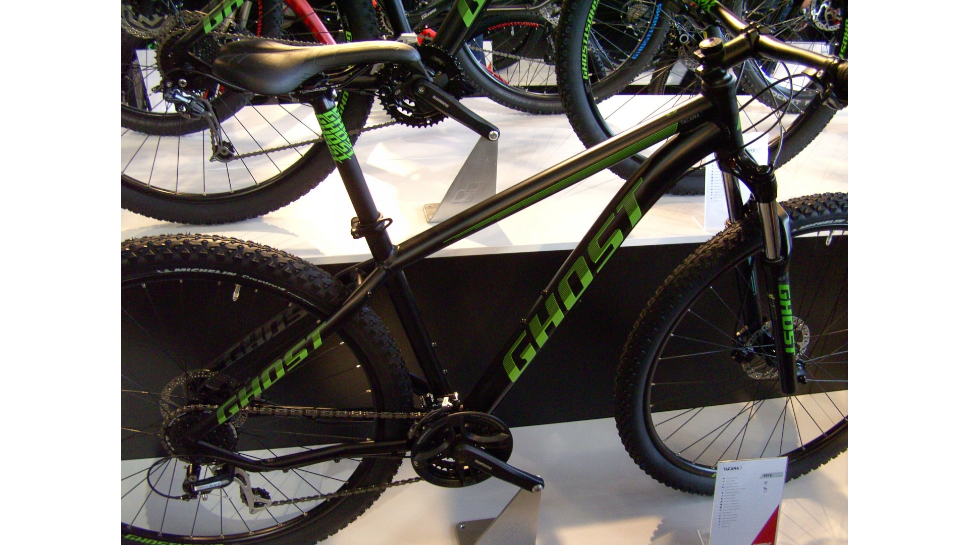 Велосипед GHOST Tacana 2 black/green/grey год 2016