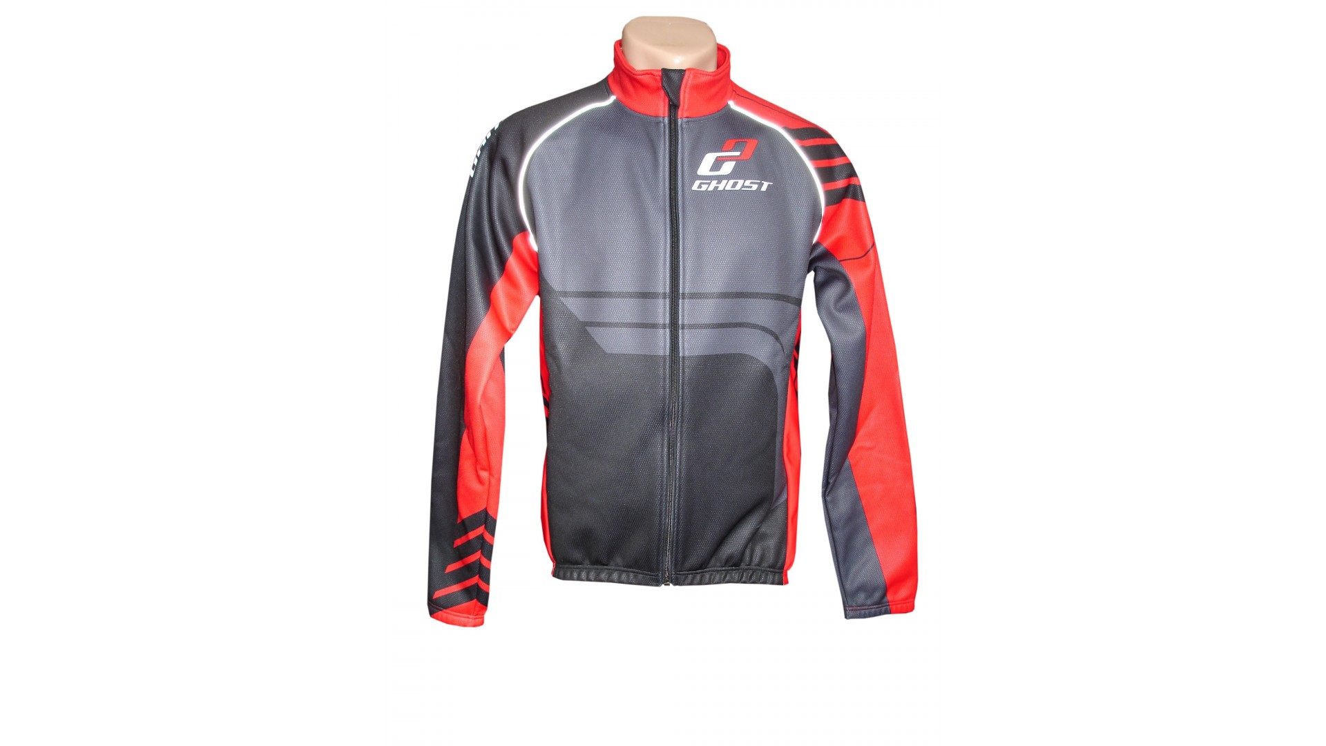 Велокуртка Ghost Winter jacket black/red демисезонная год 2014 вид спереди